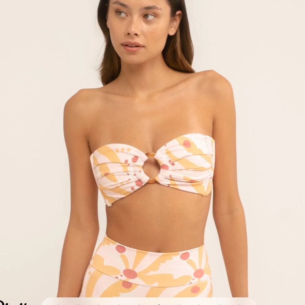 Montce Palmas Tori Ties Bandeau Bikini Top